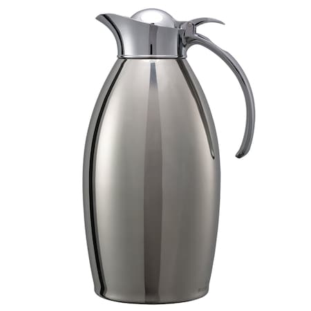 Service Ideas Nicollet Flip Top Stainless Vacuum Insulated Carafe, 50.7 Ounce, Polished NIC15PS
